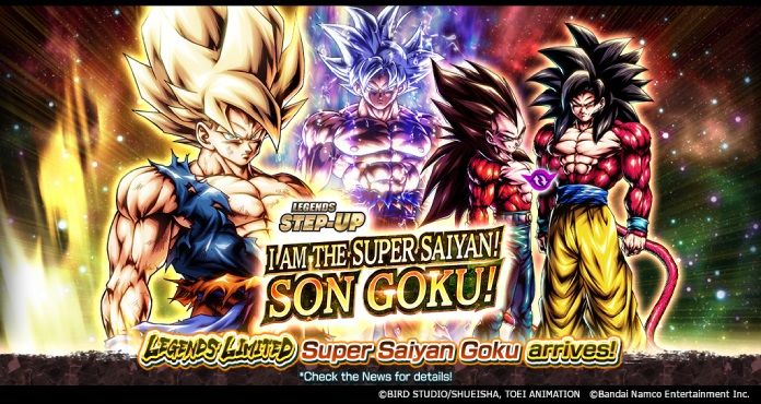 Der brandneue LEGENDS LIMITED Super Saiyan Goku kommt zu Dragon Ball Legends in „LEGENDS STEP-UP – ICH BIN DER SUPER SAIYAN! SON GOKU! –“!